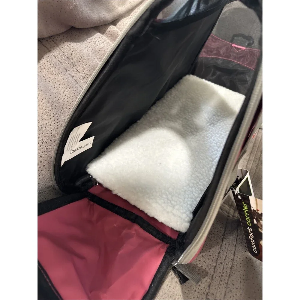 Bergan Small (up To 10 Lbs) Pet Connect Carrier Berry, In Flight Use, Fleece Pad